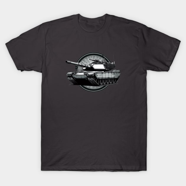 American M1 Abrams Tank: Military Art T-Shirt by BattlegroundGuide.com